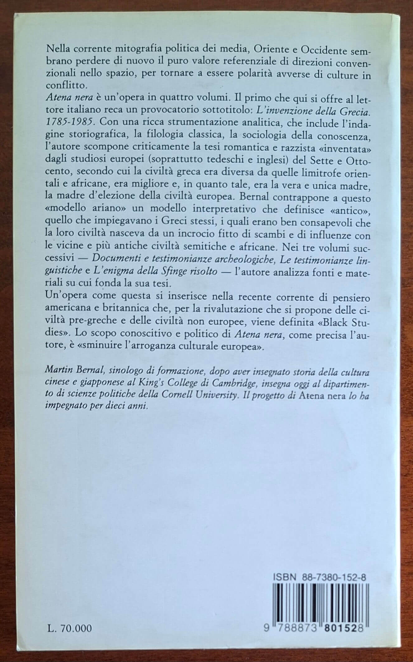 Atena nera. Le radici afroasiatiche della civiltà classica - Vol. 01 - L'invenzione dell’antica Grecia 1785-1985