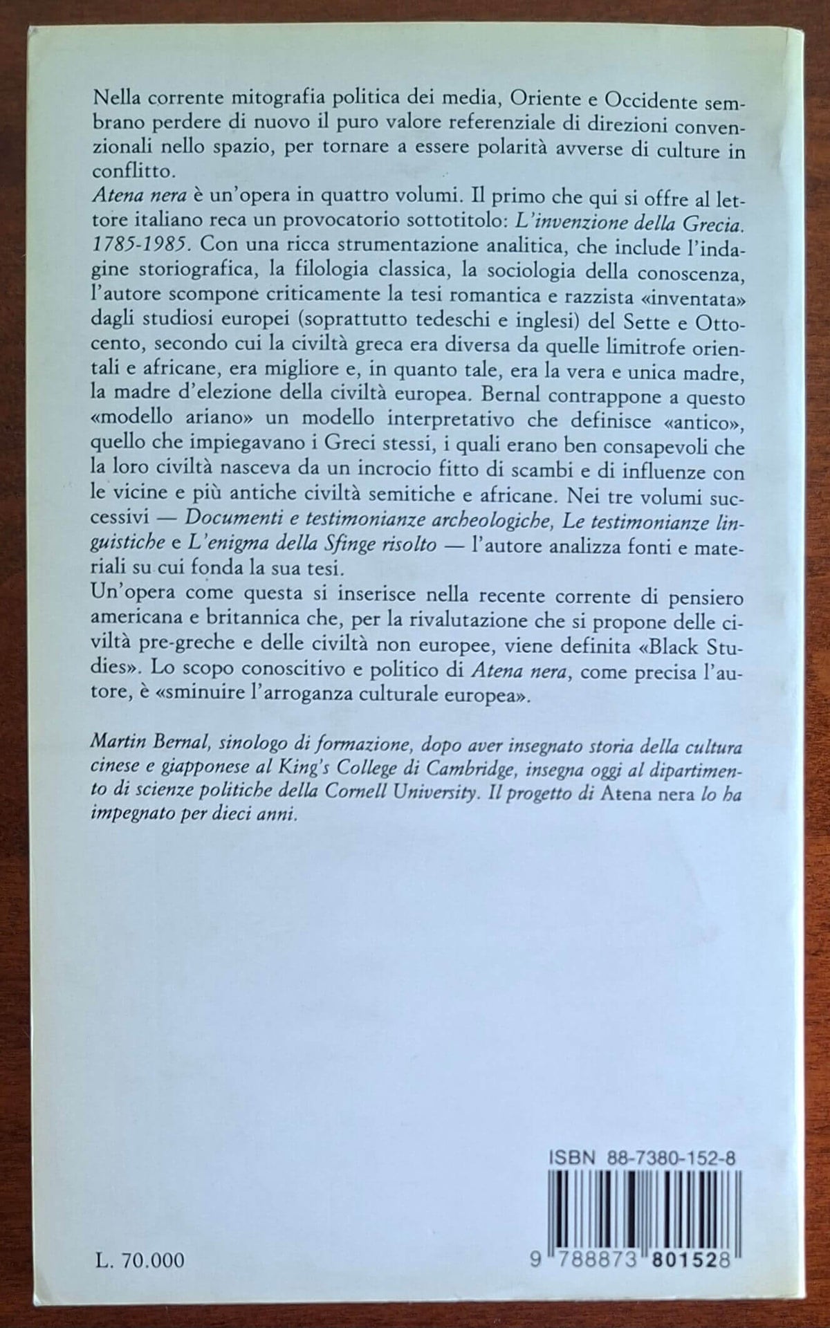Atena nera. Le radici afroasiatiche della civiltà classica - Vol. 01 - L'invenzione dell’antica Grecia 1785-1985