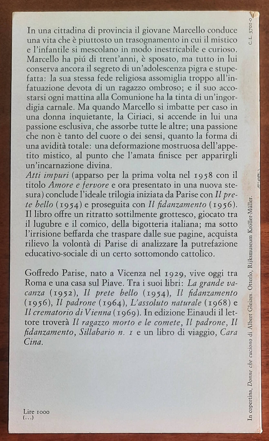 Atti impuri - di Goffredo Parise - Einaudi