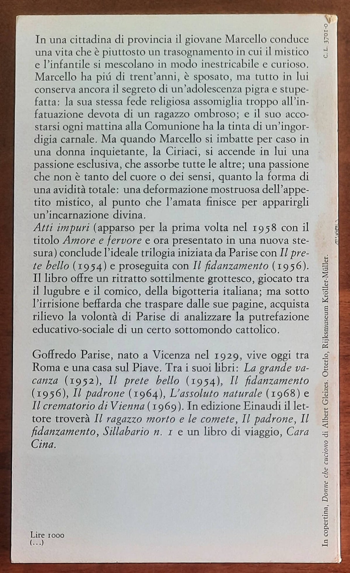 Atti impuri - di Goffredo Parise - Einaudi
