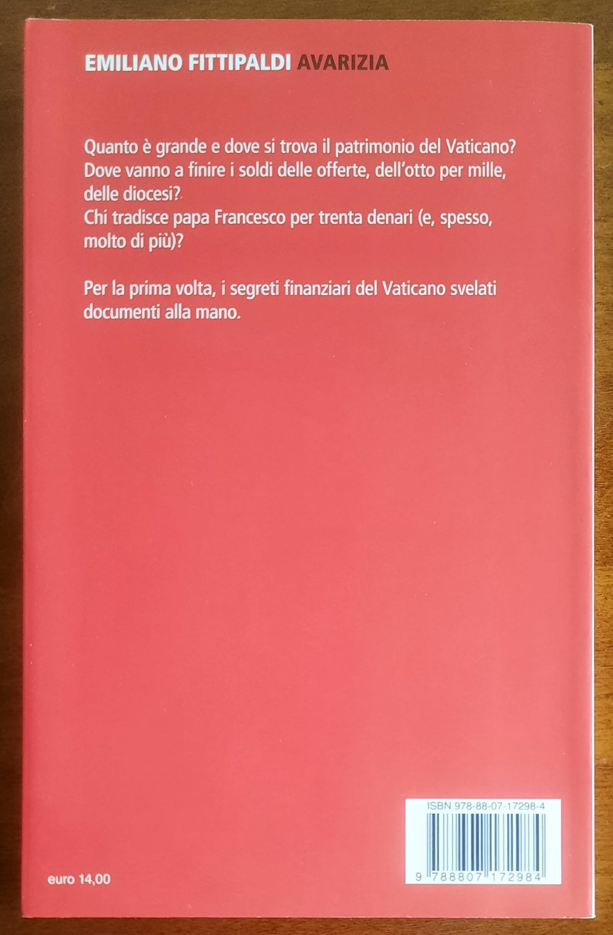 Avarizia. Le carte che svelano ricchezza, scandali e segreti della Chiesa di Francesco