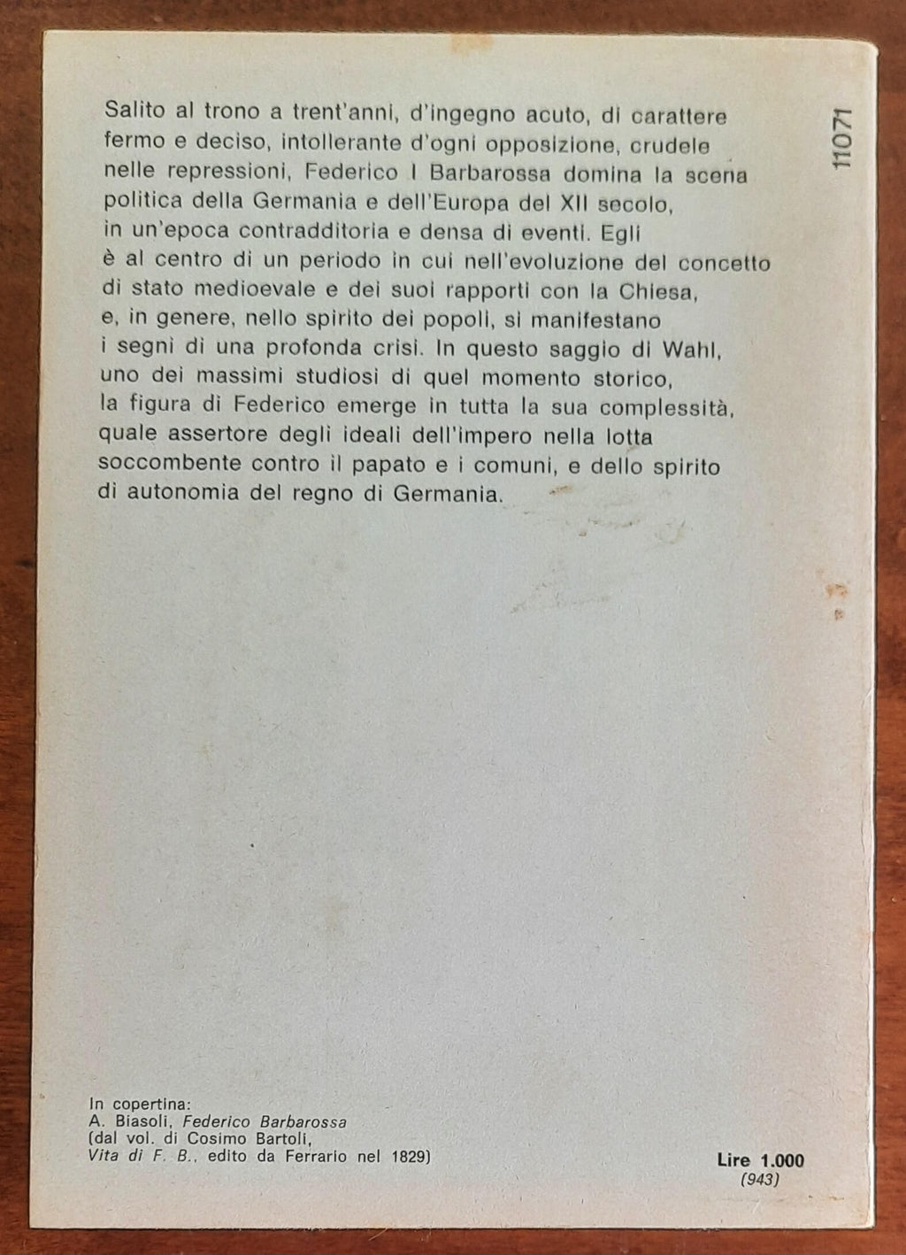 Barbarossa - di Rudolph Wahl - Mondadori Oscar