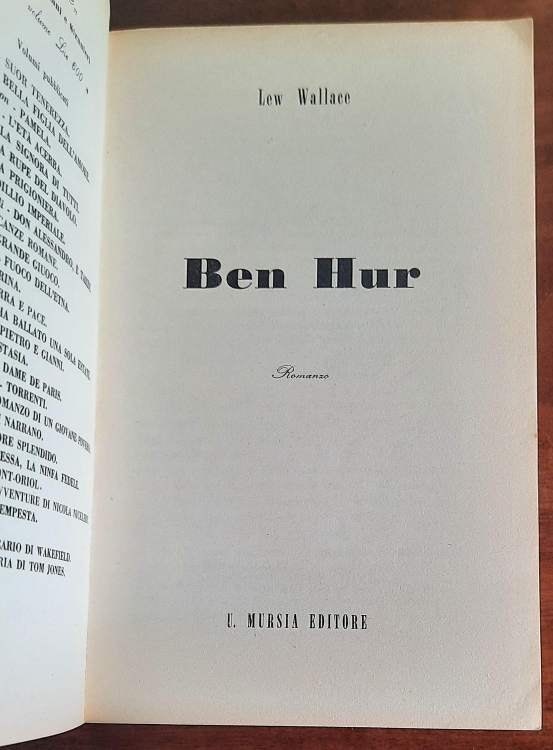 Ben Hur - di Lewis Wallace - Mursia