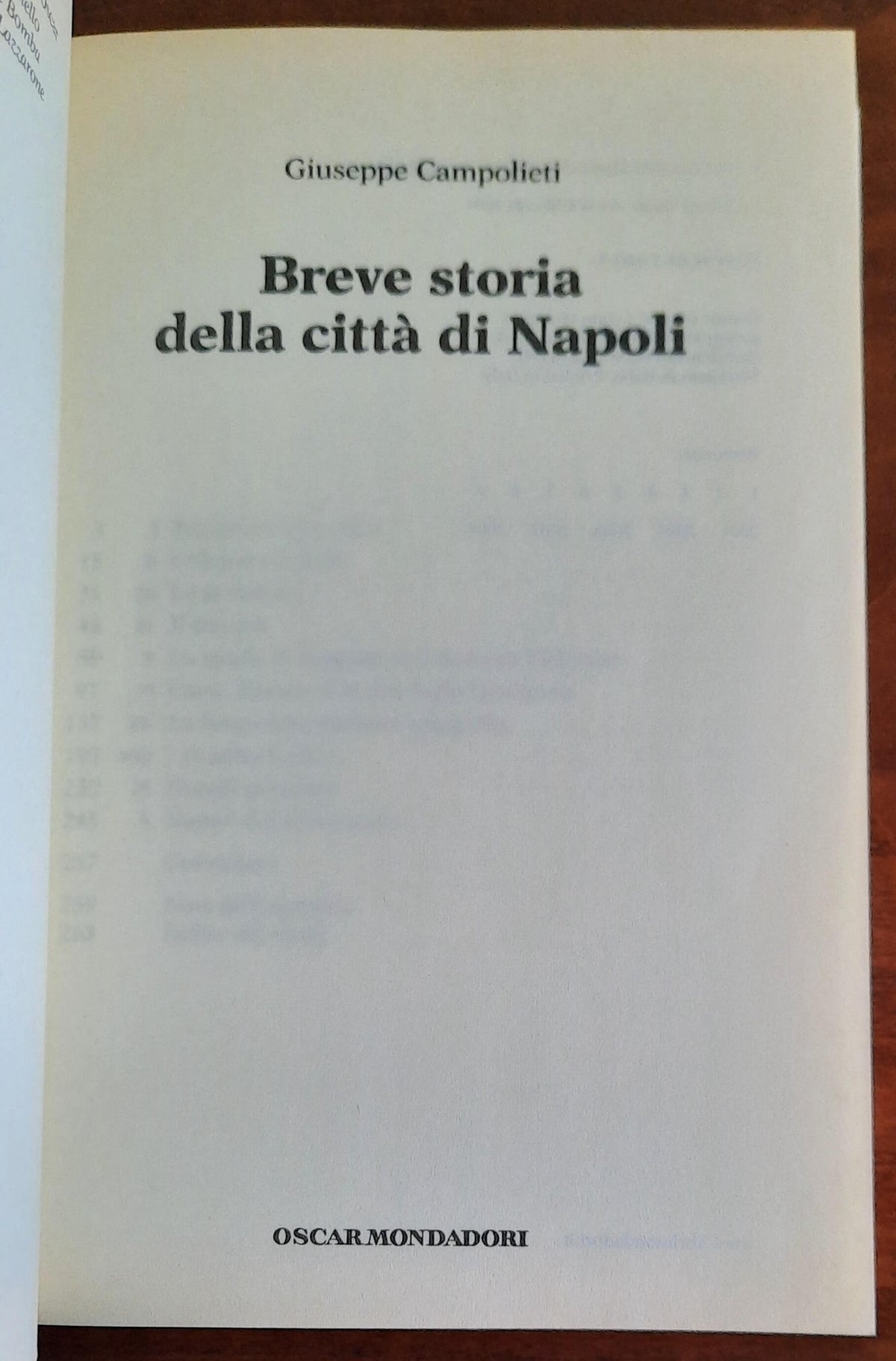 Breve storia della città di Napoli - Mondadori Oscar