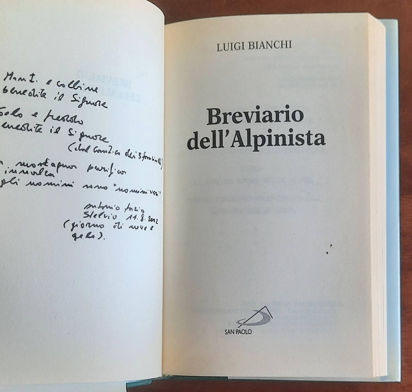 Breviario dell’Alpinista - di Luigi Bianchi - Edizioni San Paolo