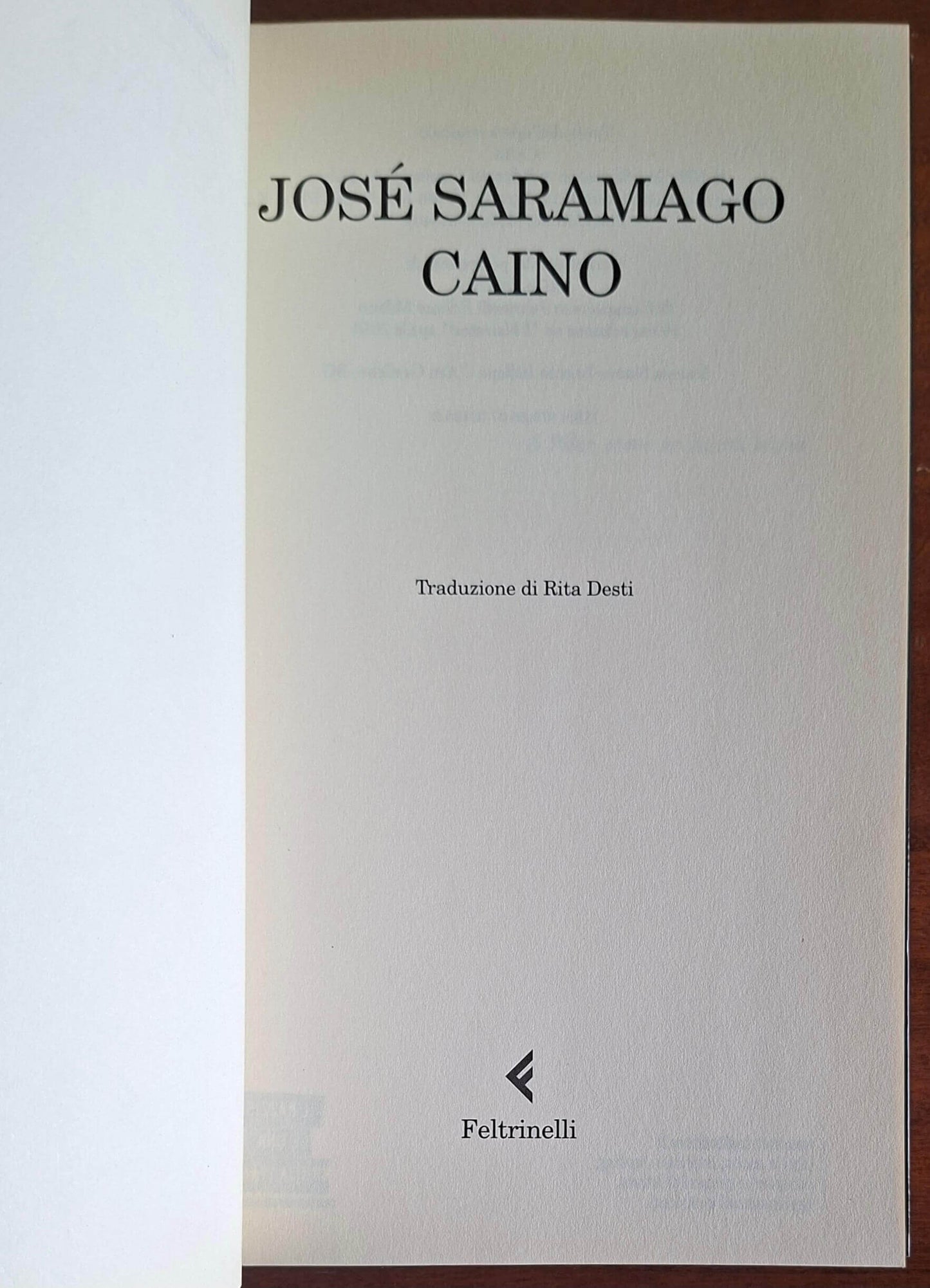 Caino - di Jose Saramago - Feltrinelli
