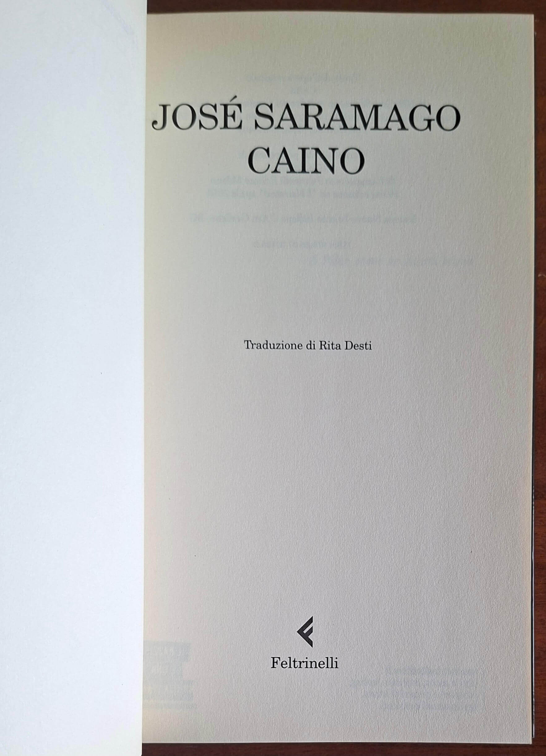 Caino - di Jose Saramago - Feltrinelli