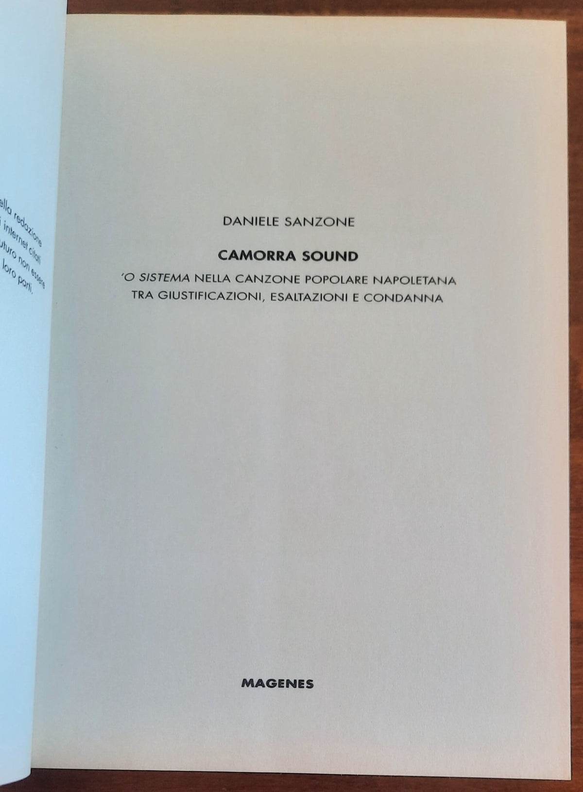 Camorra sound. ’O sistema nella canzone popolare napoletana tra giustificazioni, esaltazioni e condanna