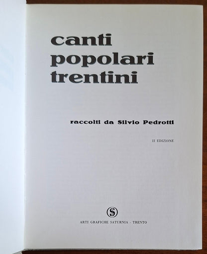 Canti popolari trentini raccolti da Silvio Pedrotti