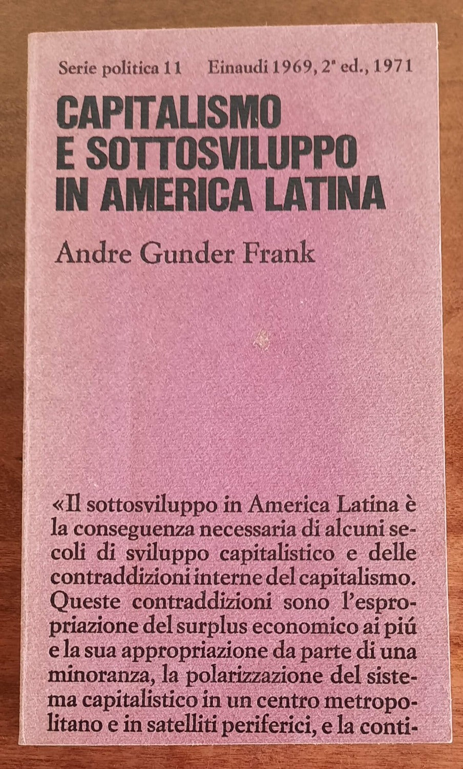 Capitalismo e sottosviluppo in America Latina - Einaudi