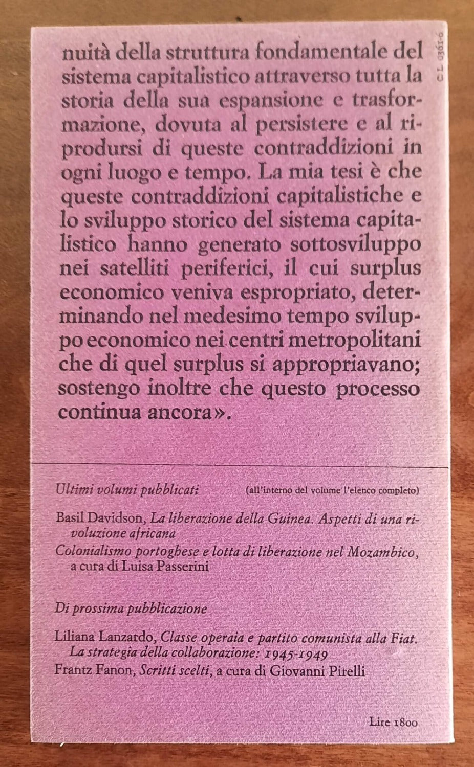 Capitalismo e sottosviluppo in America Latina - Einaudi