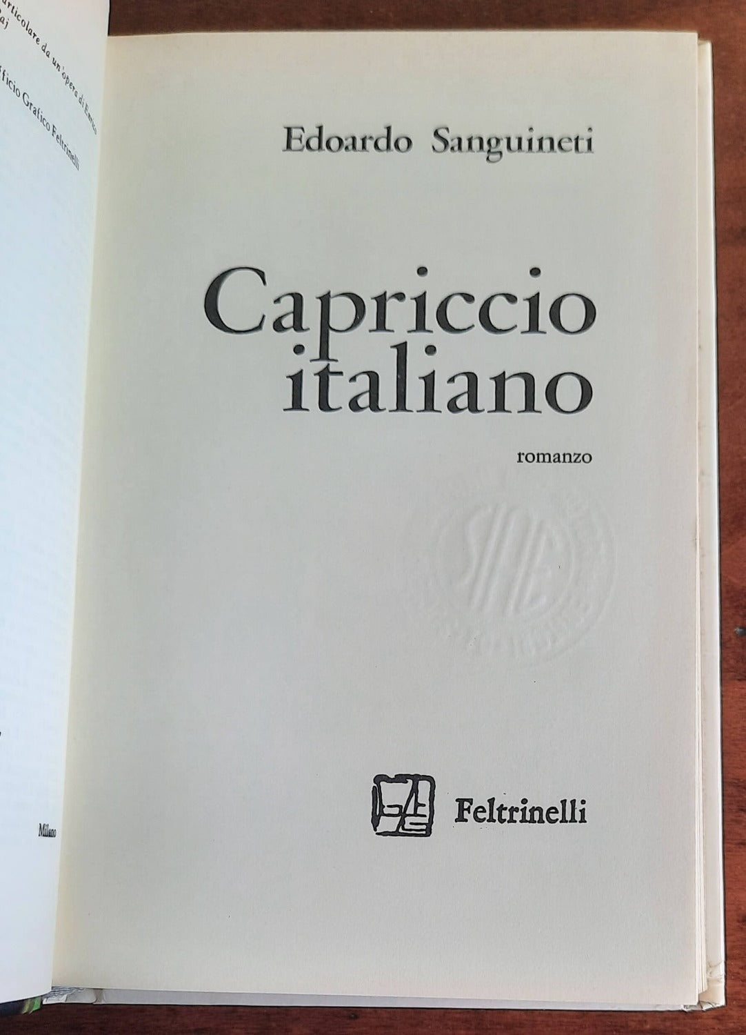 Capriccio italiano - di Edoardo Sanguineti