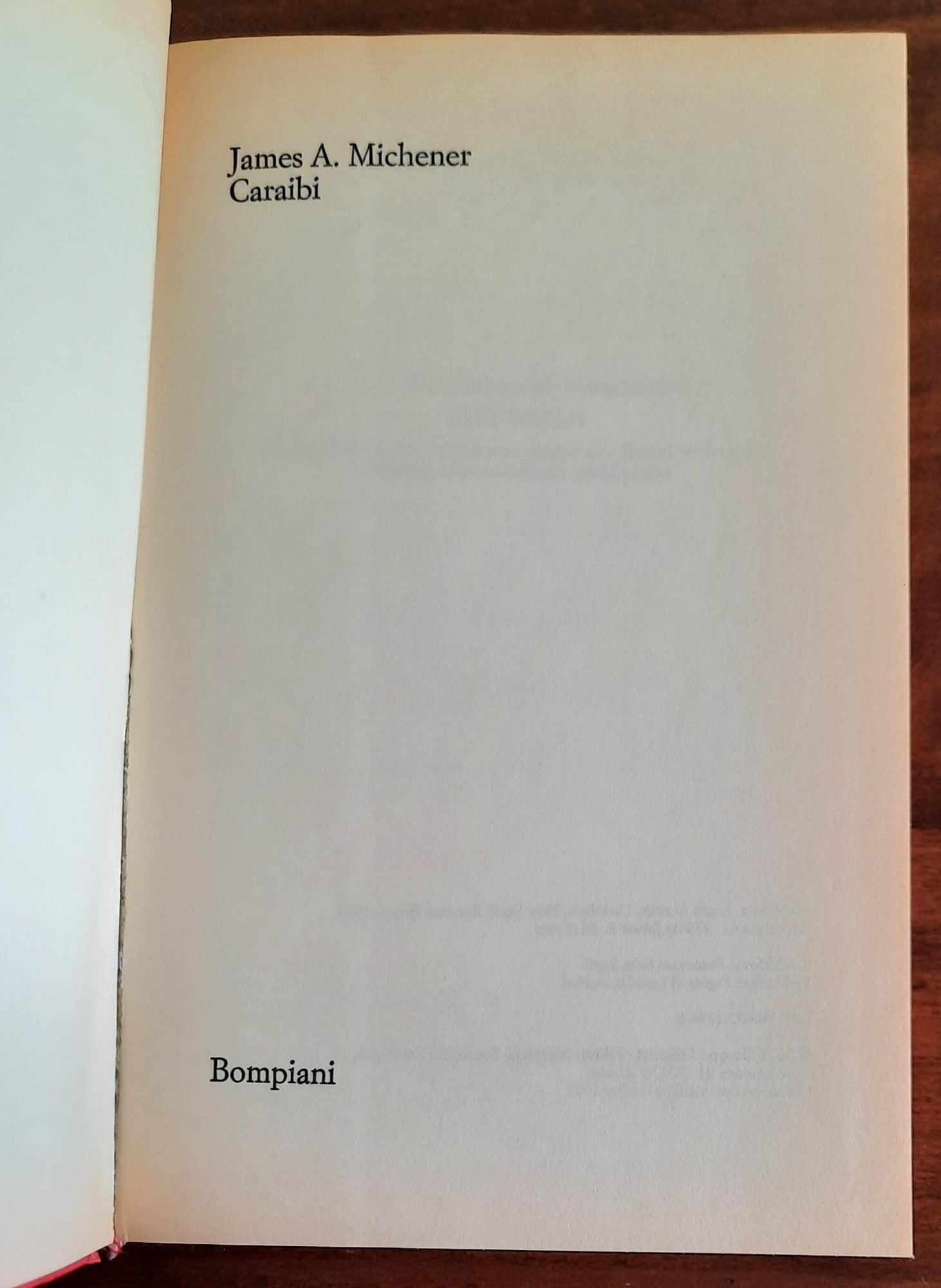 Caraibi - di James A. Michener - Bompiani