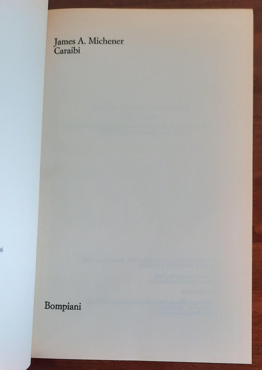 Caraibi - Bompiani - 1991 - Libreria Biellese