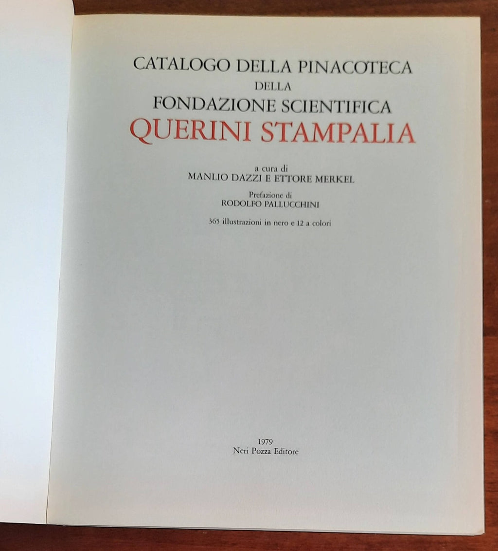 Catalogo della Pinacoteca della Fondazione Scientifica Querini Stampalia