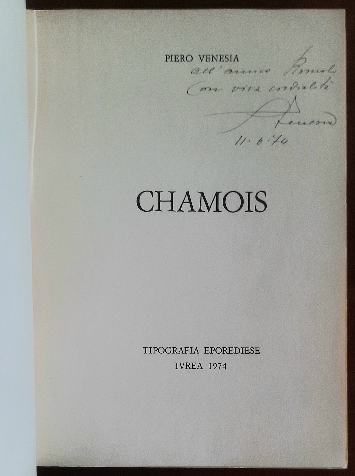 Chamois - Piero Venesia - Tipografia Eporediese