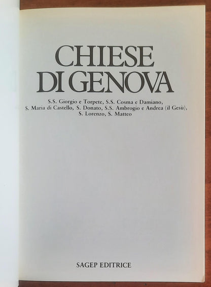 Chiese di Genova - in due vol. - Sagep Editrice