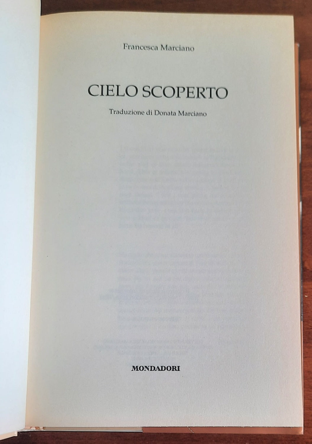 Cielo scoperto - Mondadori