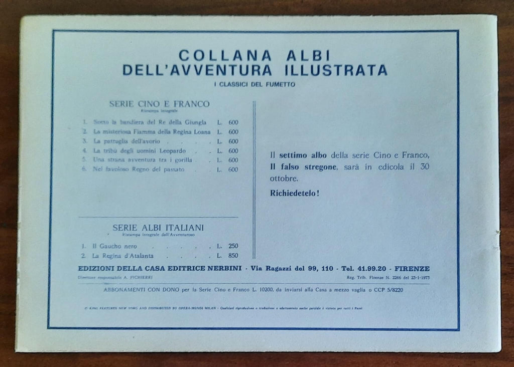 Cino e Franco - Nel favoloso regno del passato - Casa Editrice Nerbini