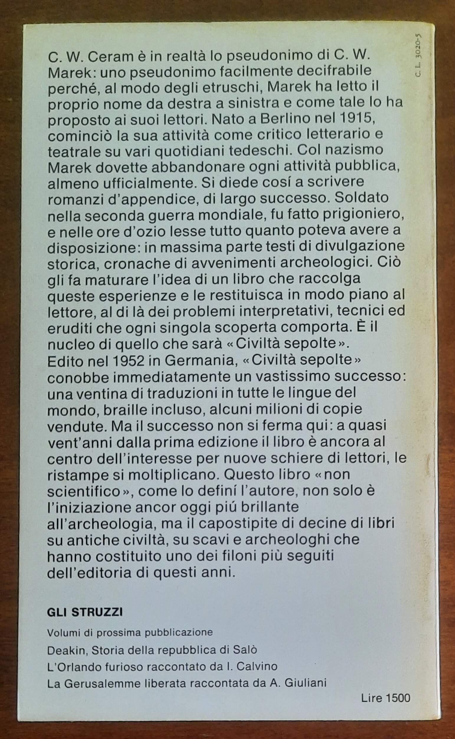Civiltà sepolte. Il romanzo dell’archeologia - Einaudi (Gli Struzzi)