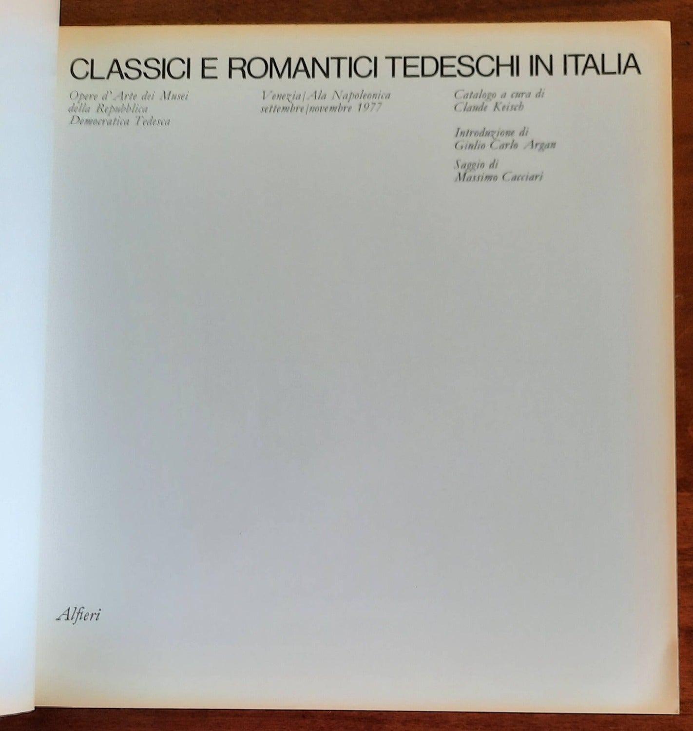 Classici e romantici tedeschi in Italia