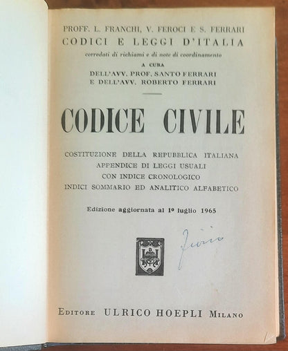 Codice civile - Franchi, Feroci, Ferrari - Hoepli