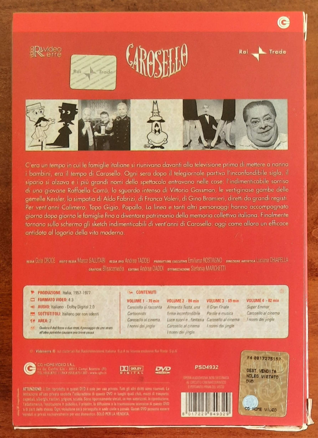 Cofanetto 4 DVD Carosello ...e poi a letto. 1957-1977 la storia della tv italiana