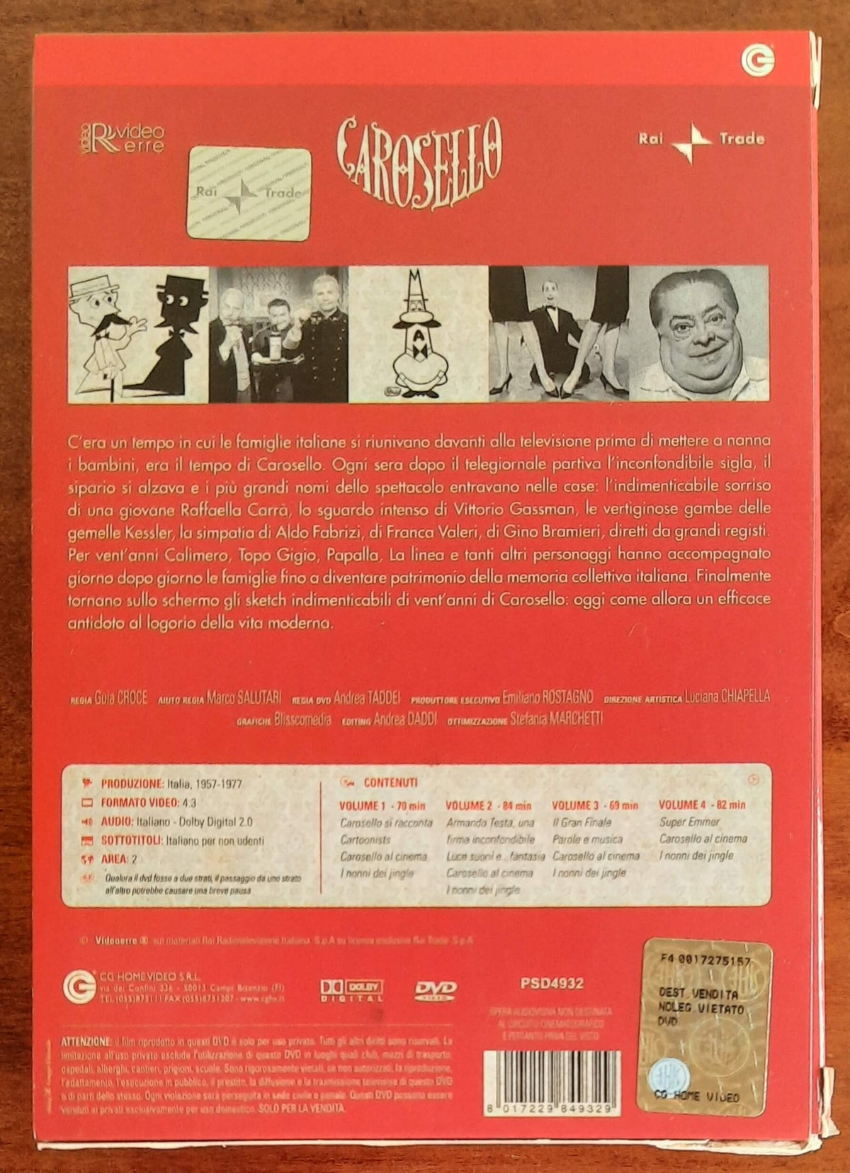 Cofanetto 4 DVD Carosello ...e poi a letto. 1957-1977 la storia della tv italiana