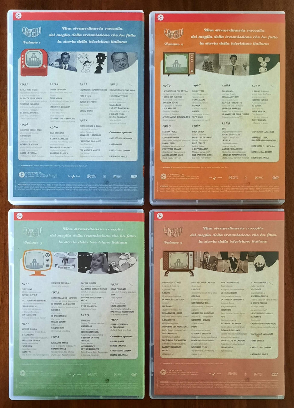 Cofanetto 4 DVD Carosello ...e poi a letto. 1957-1977 la storia della tv italiana