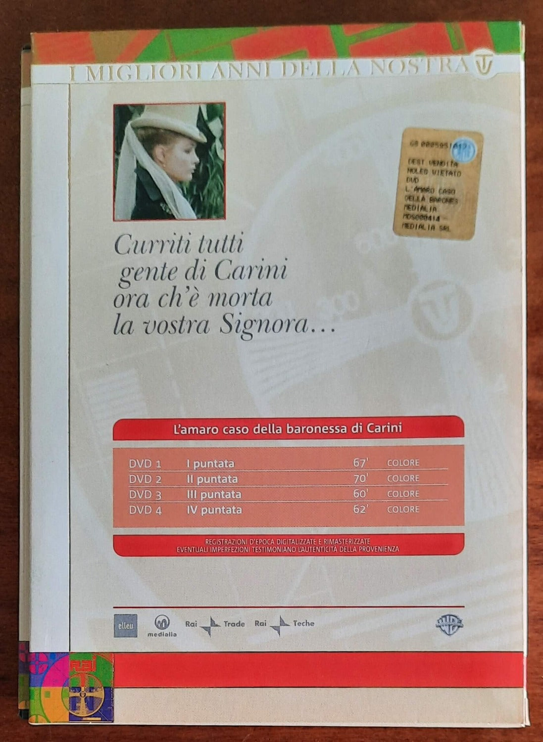 Cofanetto 4 DVD: L'amaro caso della baronessa di Carini - Rai Trade