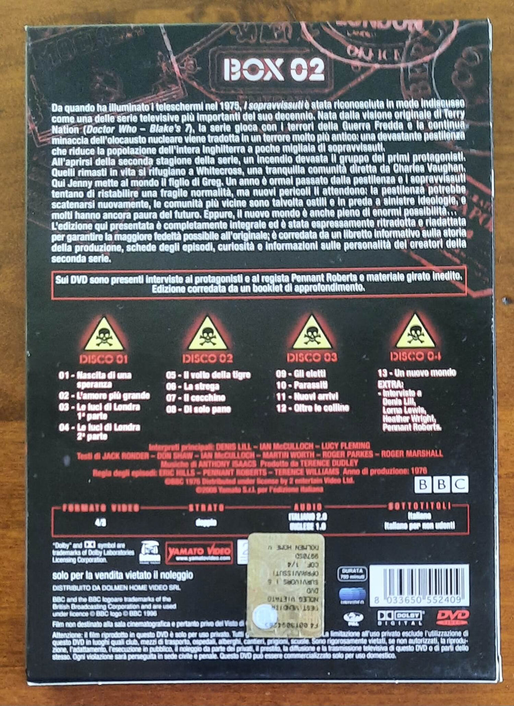 Cofanetto DVD: Survivors. I sopravvissuti - box 02 - Yamato Video
