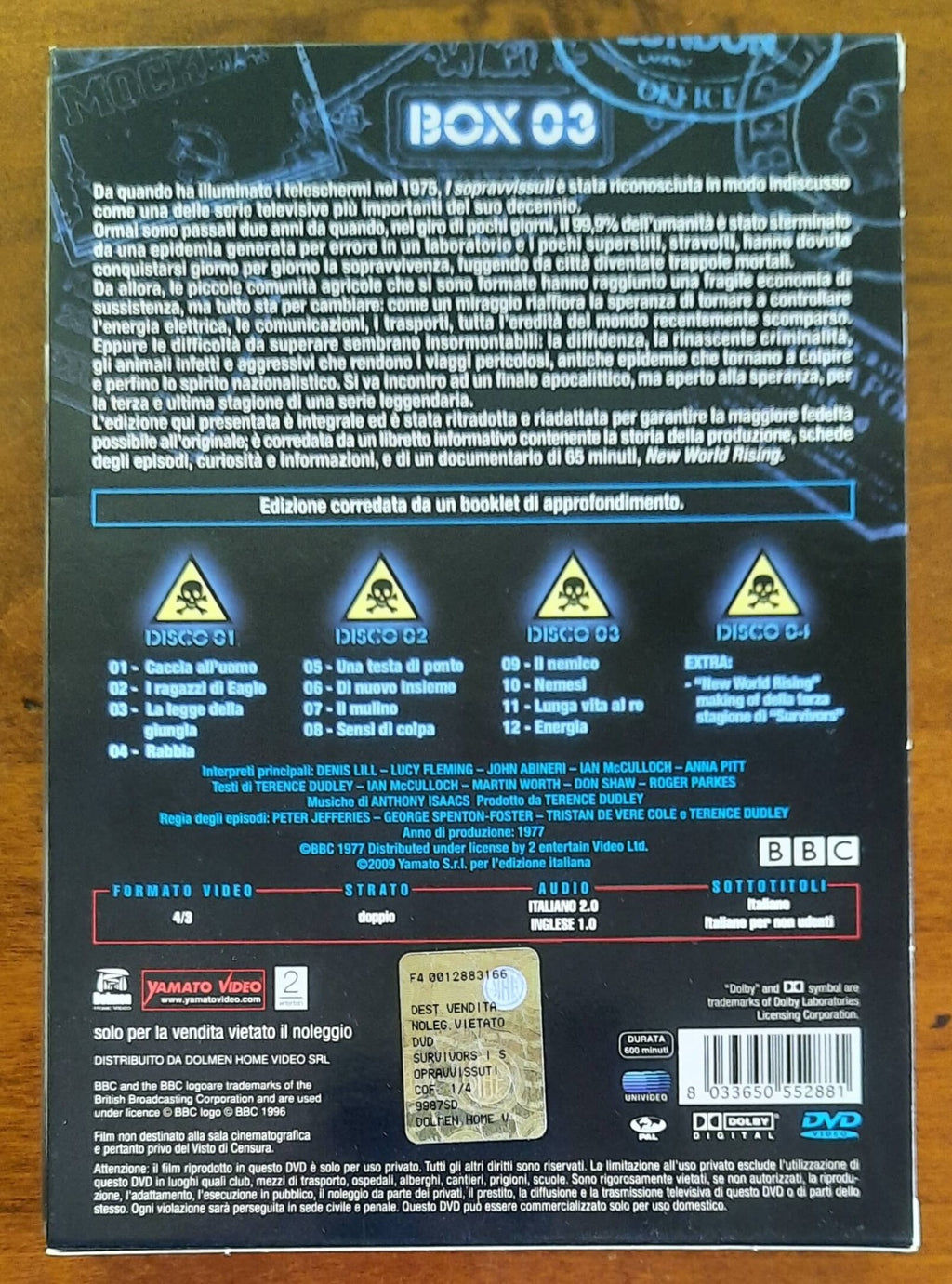 Cofanetto DVD: Survivors. I sopravvissuti - box 03 - Yamato Video