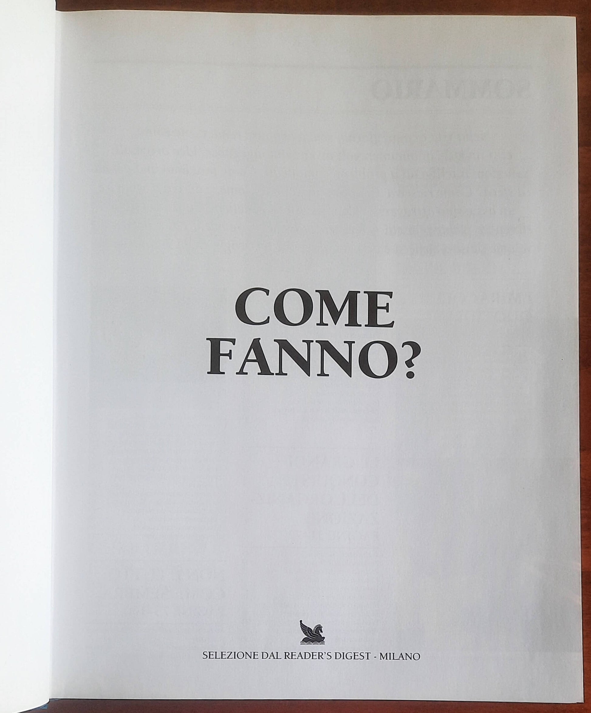 Come fanno? - Selezione Dal Reader’s Digest