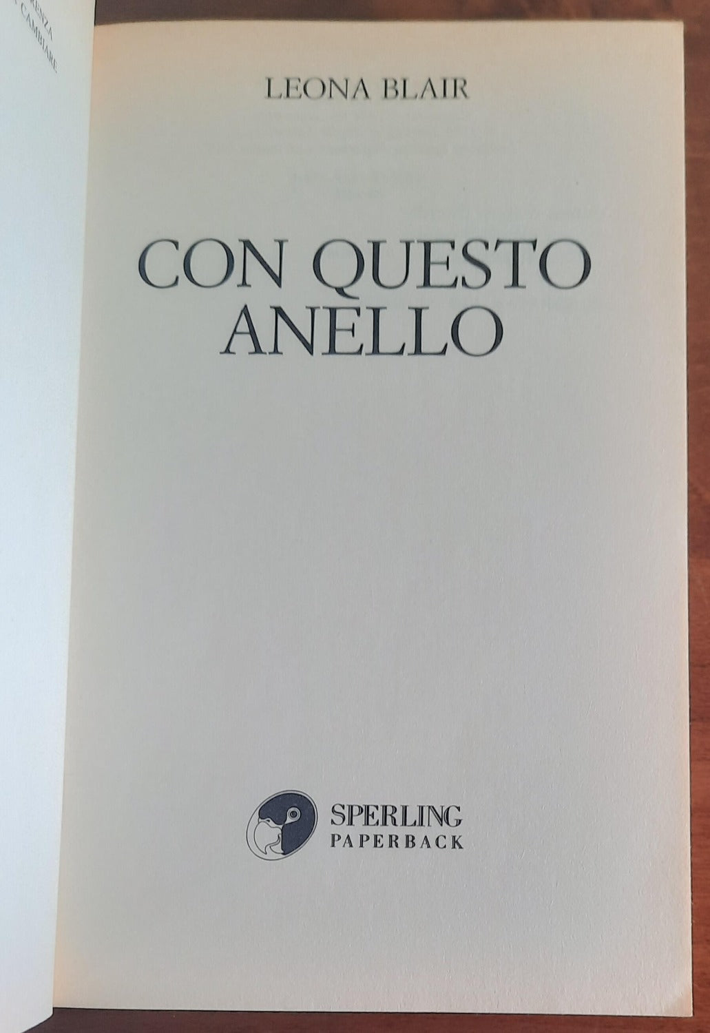 Con questo anello - Sperling - 1988 - Libreria Biellese