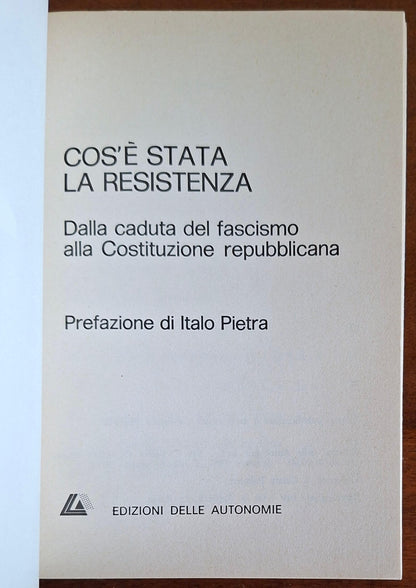 Cos'è stata la Resistenza. Dalla caduta del fascismo alla Costituzione repubblicana