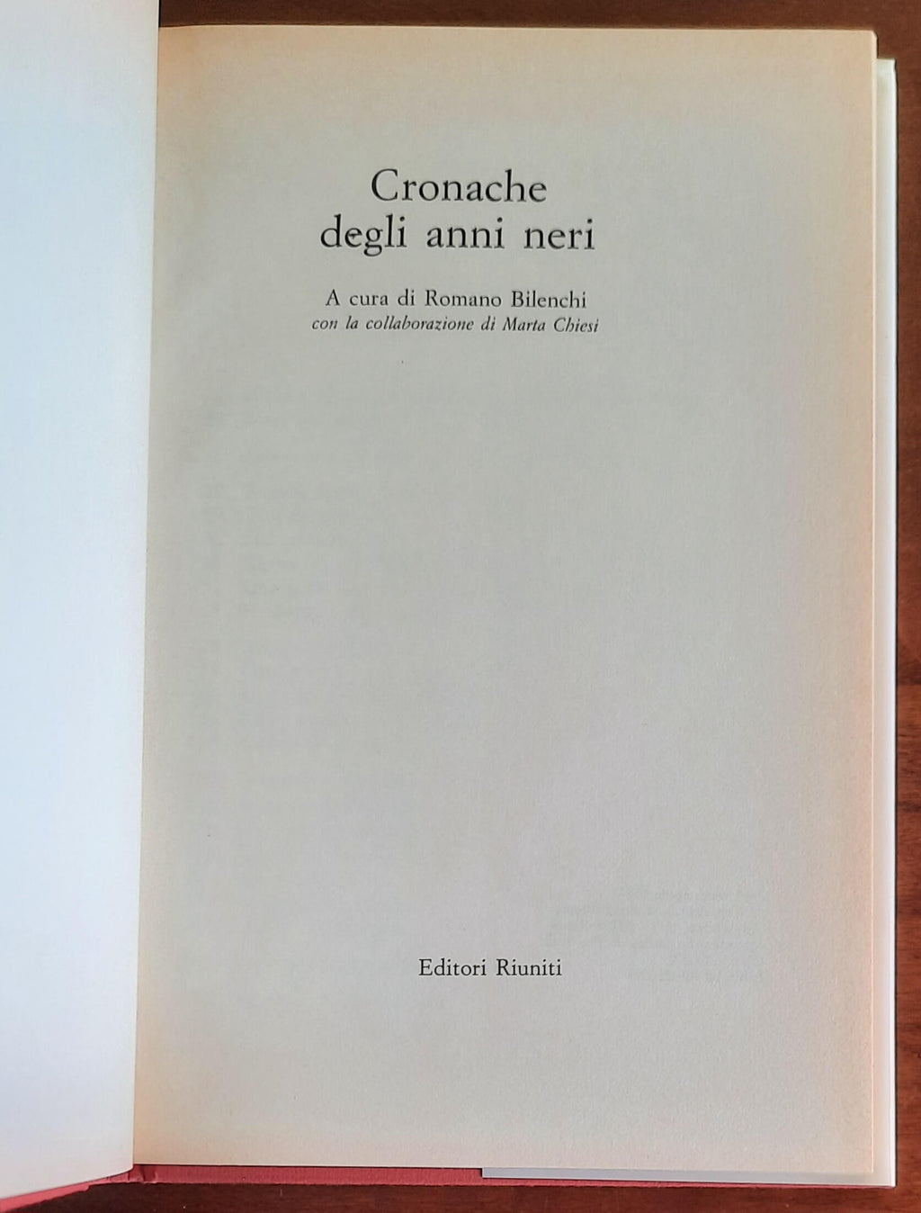 Cronache degli anni neri - Editori Riuniti