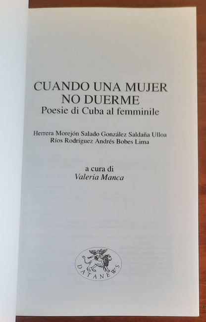 Cuando una mujer no duerme. Poesie di Cuba al femminile