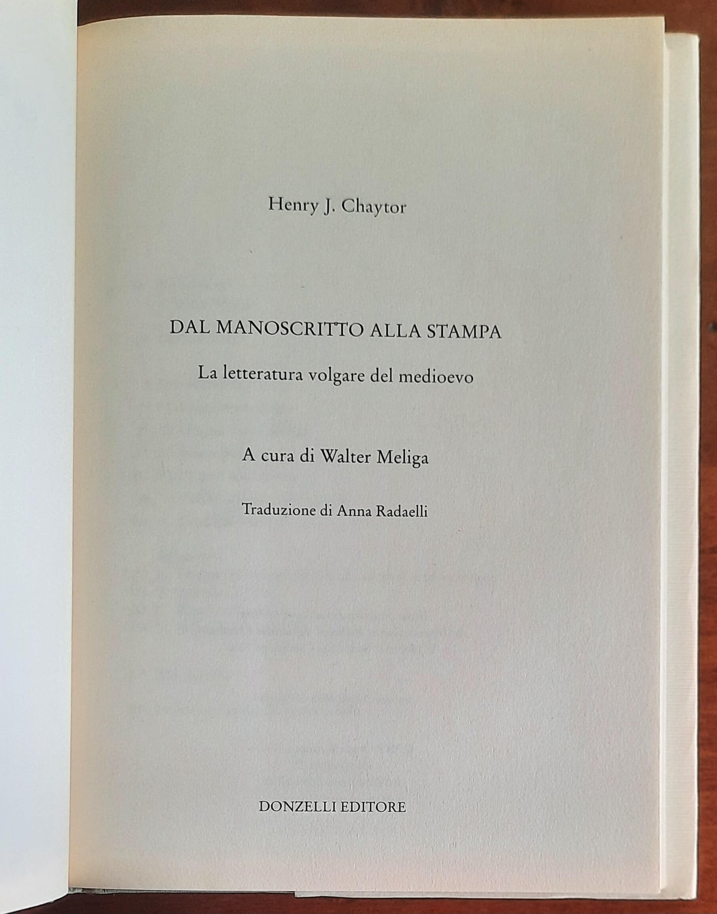 Dal manoscritto alla stampa. La letteratura volgare del medioevo