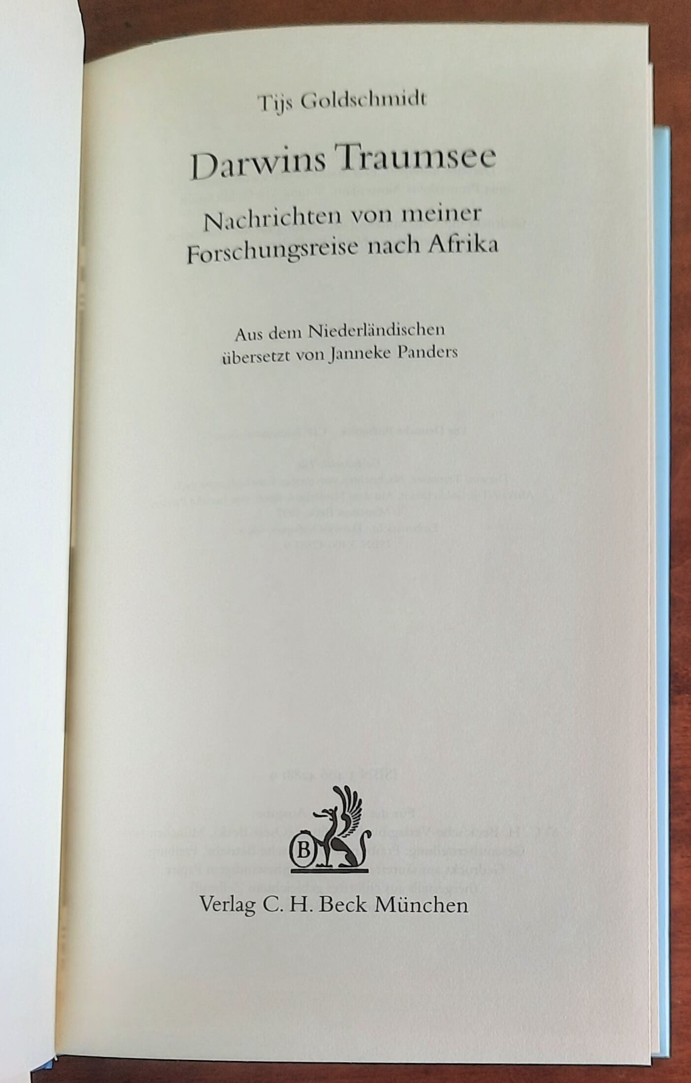 Darwins Traumsee. Nachrichten von meiner Forschungsreise nach Afrika