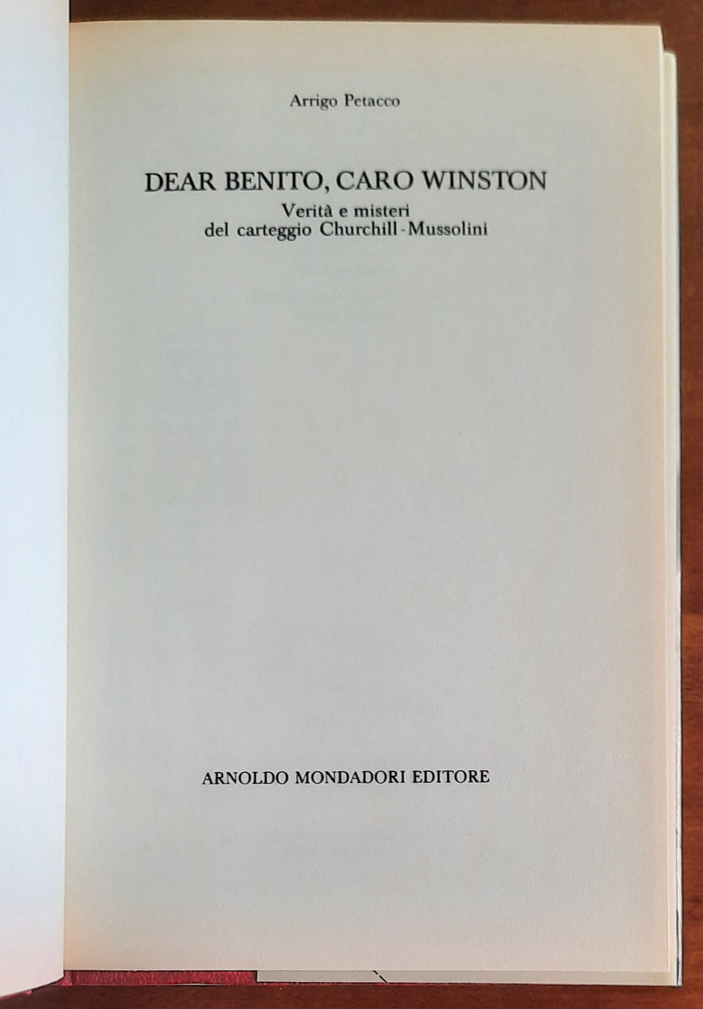 Dear Benito, caro Winston. Verità e misteri del carteggio Churchill - Mussolini