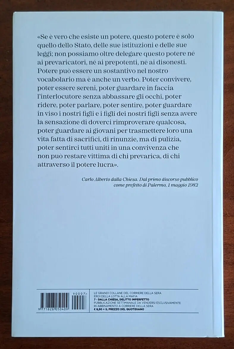 Delitto imperfetto. Il generale, la mafia, la società italiana - Cds