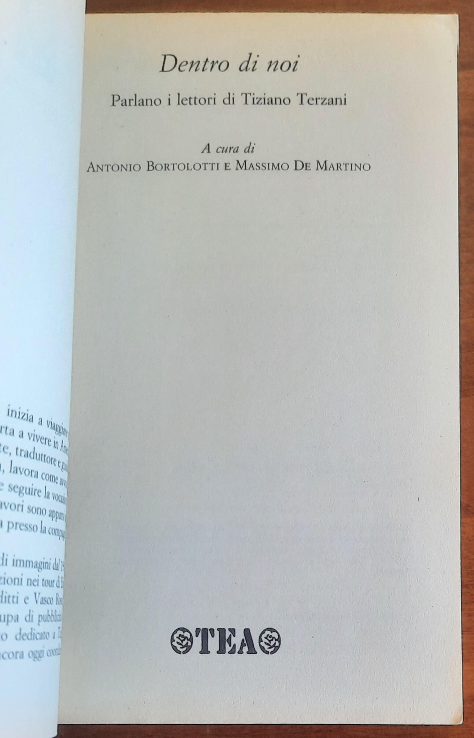 Dentro di noi. Parlano i lettori di Tiziano Terzani - TEA