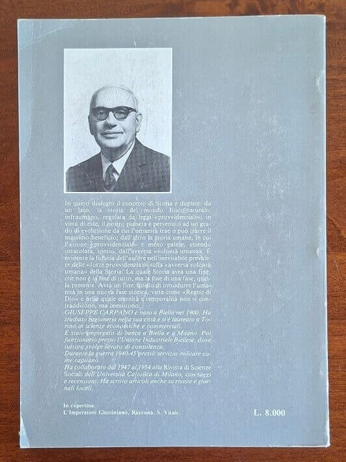 Dialoghi sulla finalità della storia - Giuseppe Carpano - Manzella Ediz