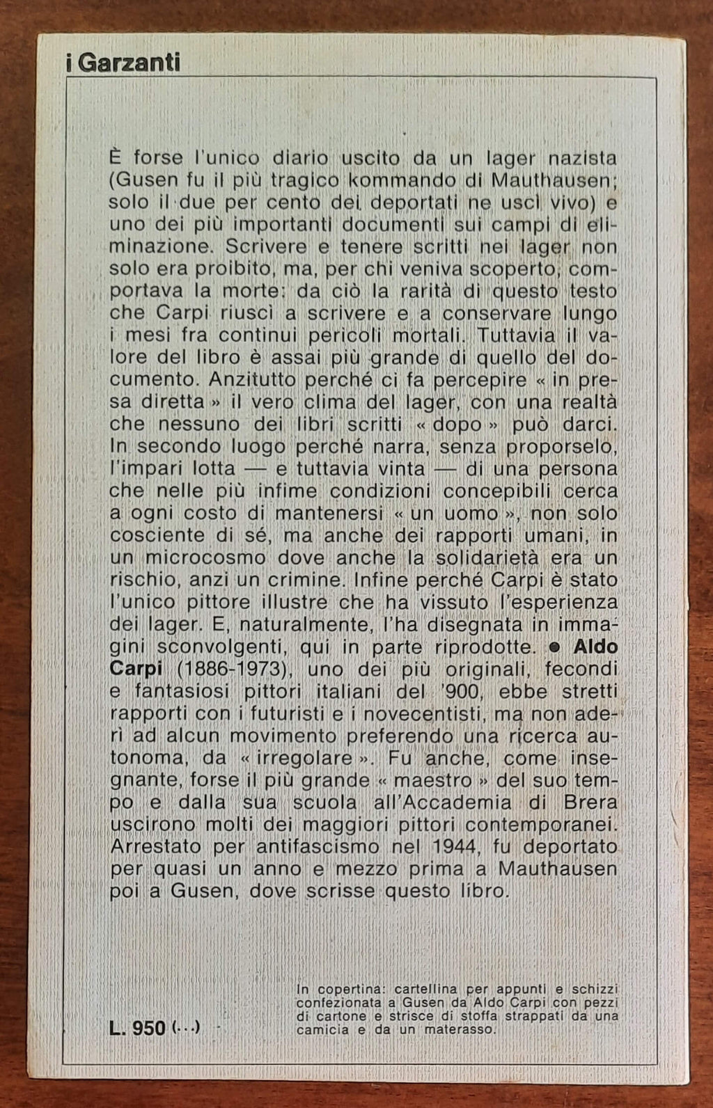 Diario di Gusen - di Aldo Carpi - Garzanti