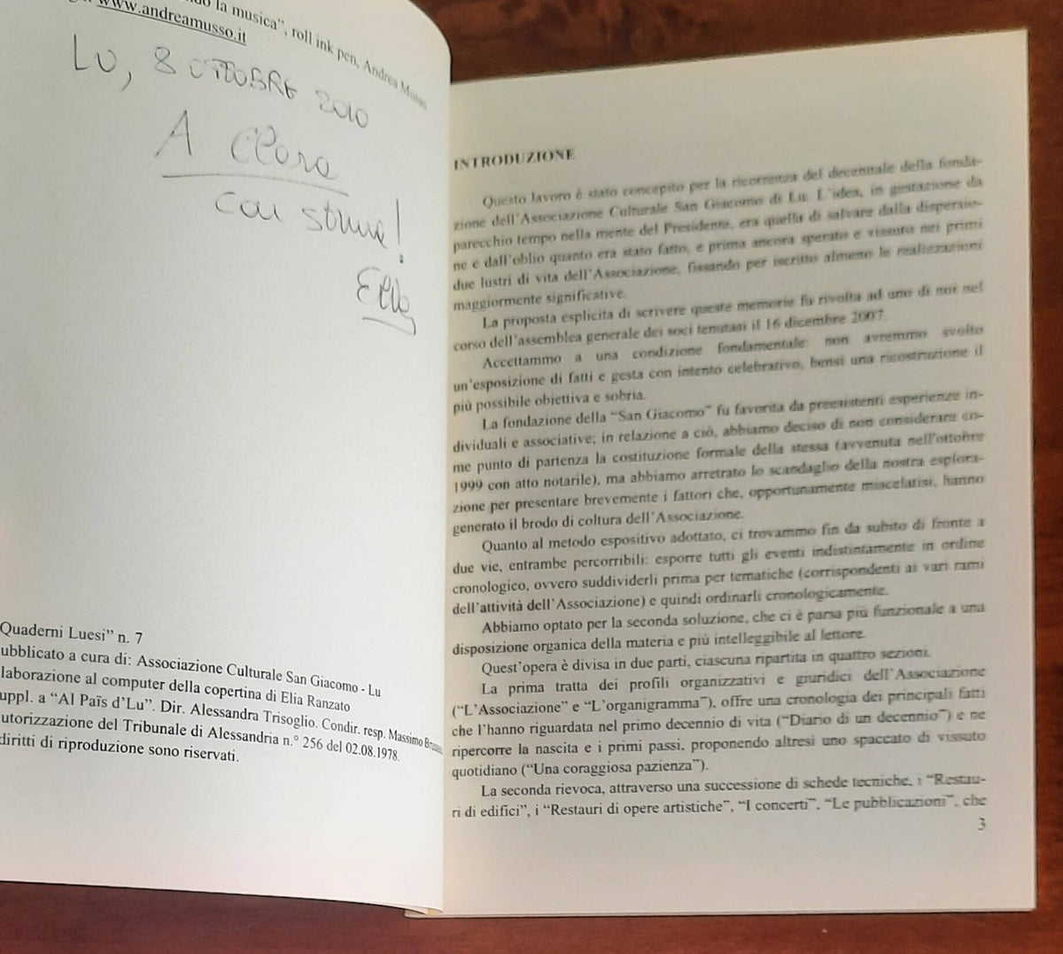 Dieci anni di paziente coraggio - Quaderni Luesi - Libreria Biellese
