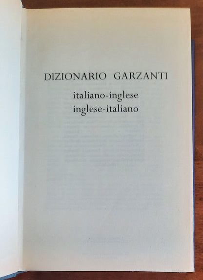 Dizionario Italiano/Inglese - Inglese/Italiano - Garzanti