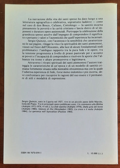 Domande sulla Santità. Don Bosco, Cafasso, Cottolengo - Edizioni Gruppo Abele