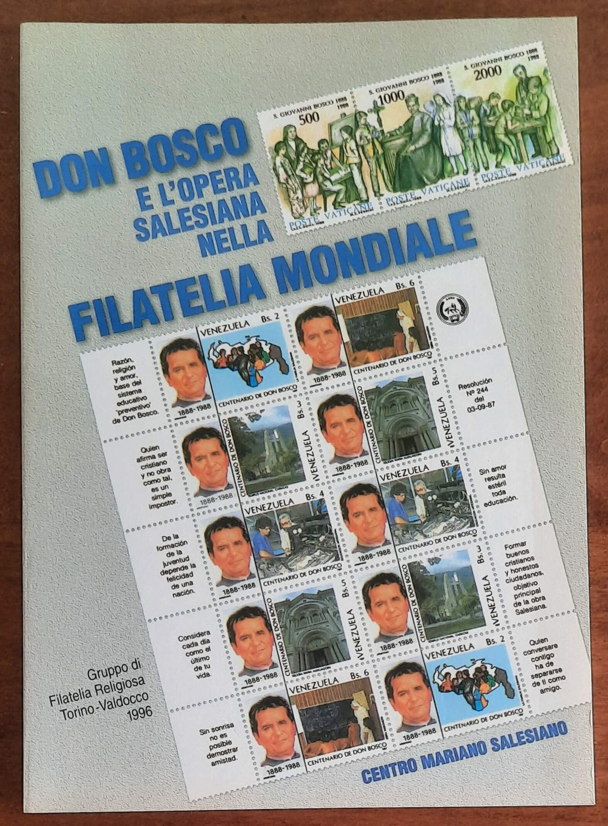 Don Bosco e l’opera Salesiana nella filatelia mondiale