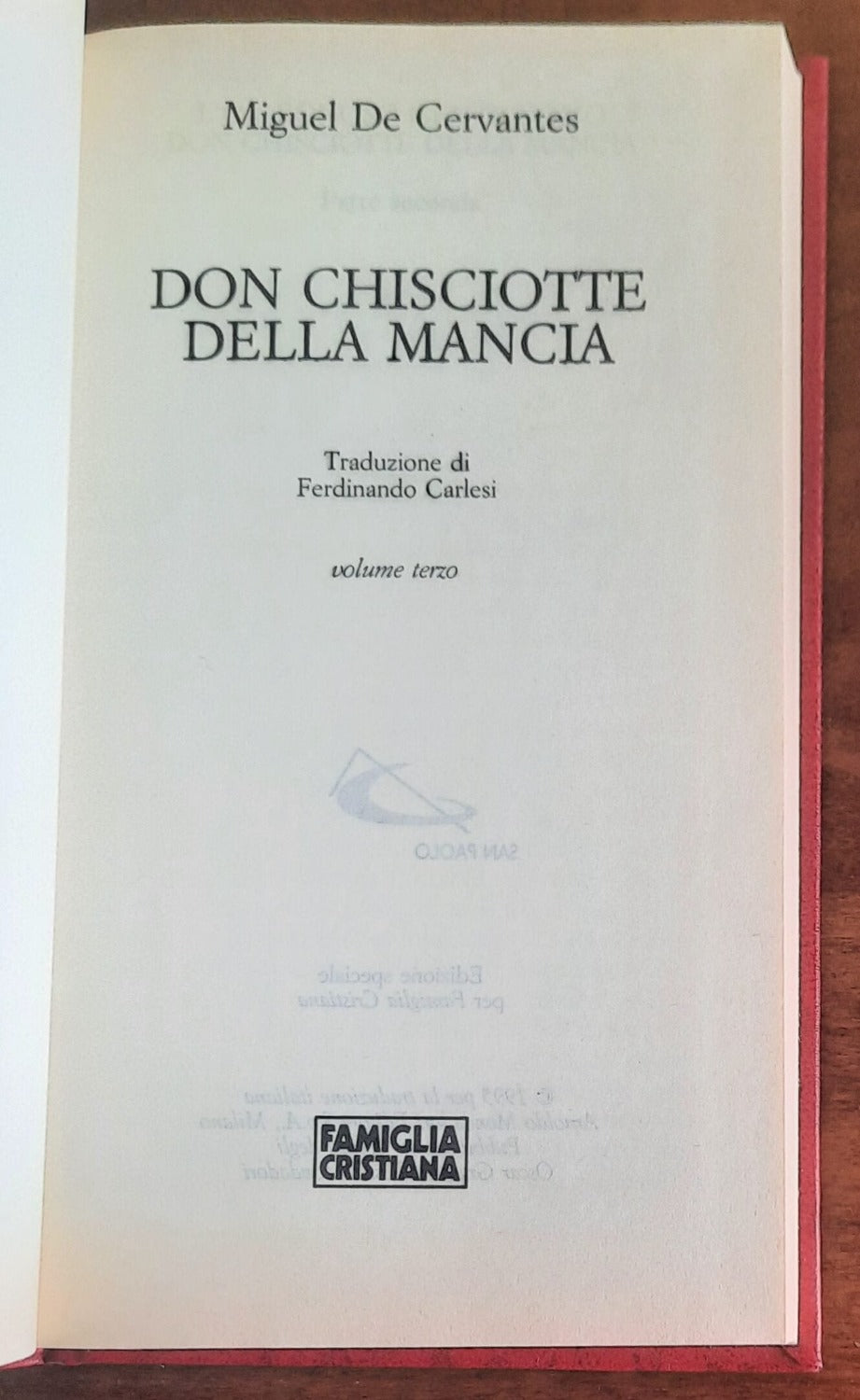 Don Chisciotte - Miguel De Cervantes - Famiglia Cristiana - 4 vol.