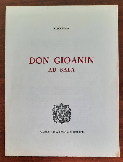 Don Gioanin ad Sala - di Aldo Sola